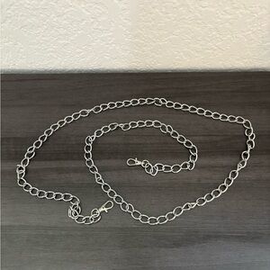 Long Silver Crossbody Handbag Strap Chain